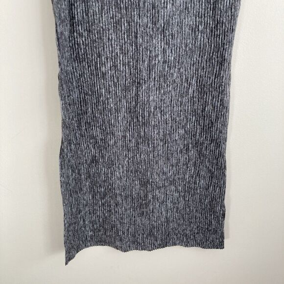 Zara Sweater Dress Womens Small Gray Ribbed Mockneck Sleeveless Maxi Soft - Picture 5 of 10